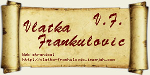 Vlatka Frankulović vizit kartica